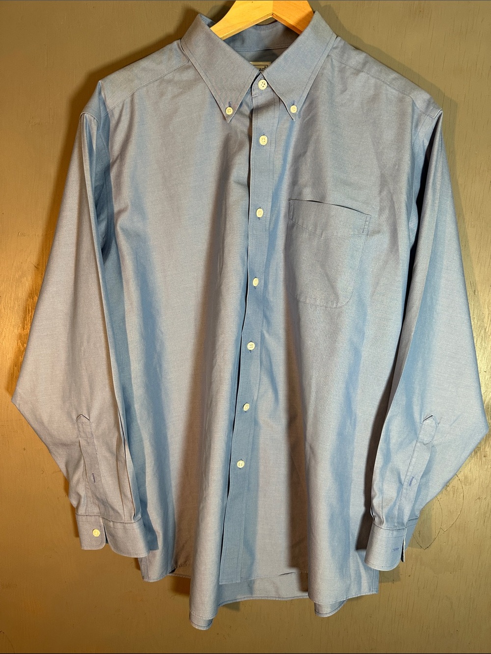 L.L. Bean Men's Light Blue Button-Down Dress Shirt